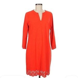 Lands' End Women's Long Sleeve Dress - orange
